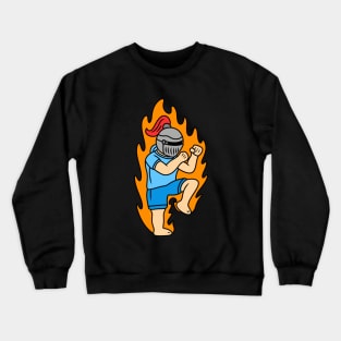 Cute cartoon knight Thai boxing Crewneck Sweatshirt